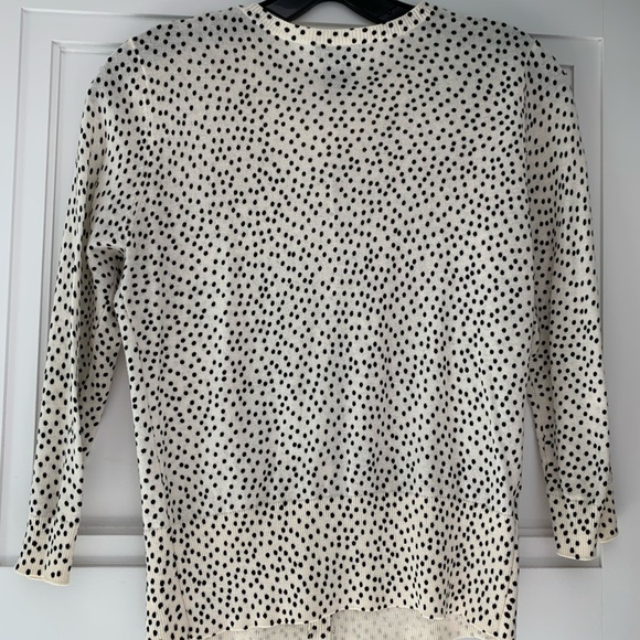Ann Taylor polka dot stretchy sweater⚪️⚫️ - Picture 2 of 6
